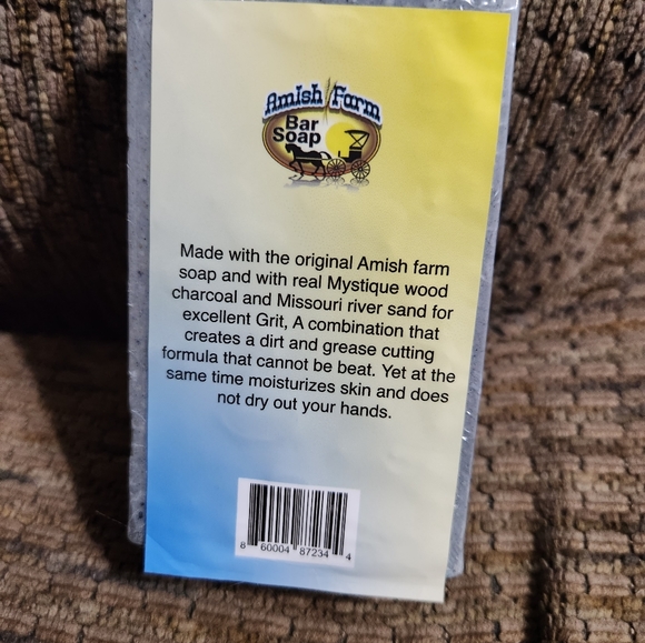 Amish Farms Man Soap 1 Huge Bar 11oz Orange Scent Exfoliating Grease Cutting - Picture 8 of 8